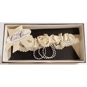 Vintage Cathy's Concepts Wedding Bridal Lace Garter- New In Box